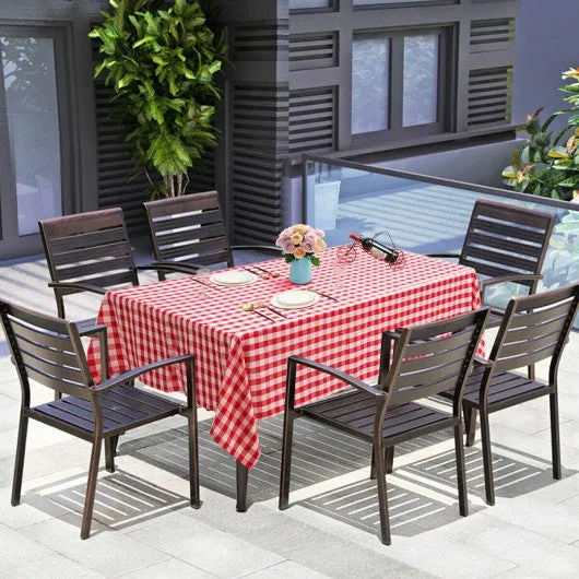 10 Pcs 60" x 126" Rectangular Polyester Party Tablecloth-Red