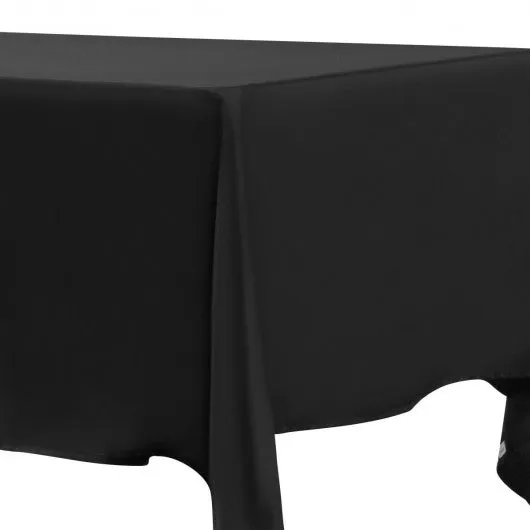 10 pcs 90" x 156" Rectangle Polyester Tablecloth-Black