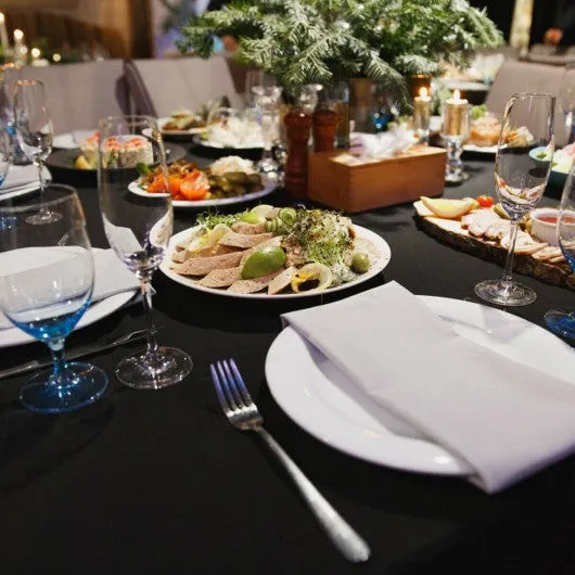 10 pcs 90" x 156" Rectangle Polyester Tablecloth-Black