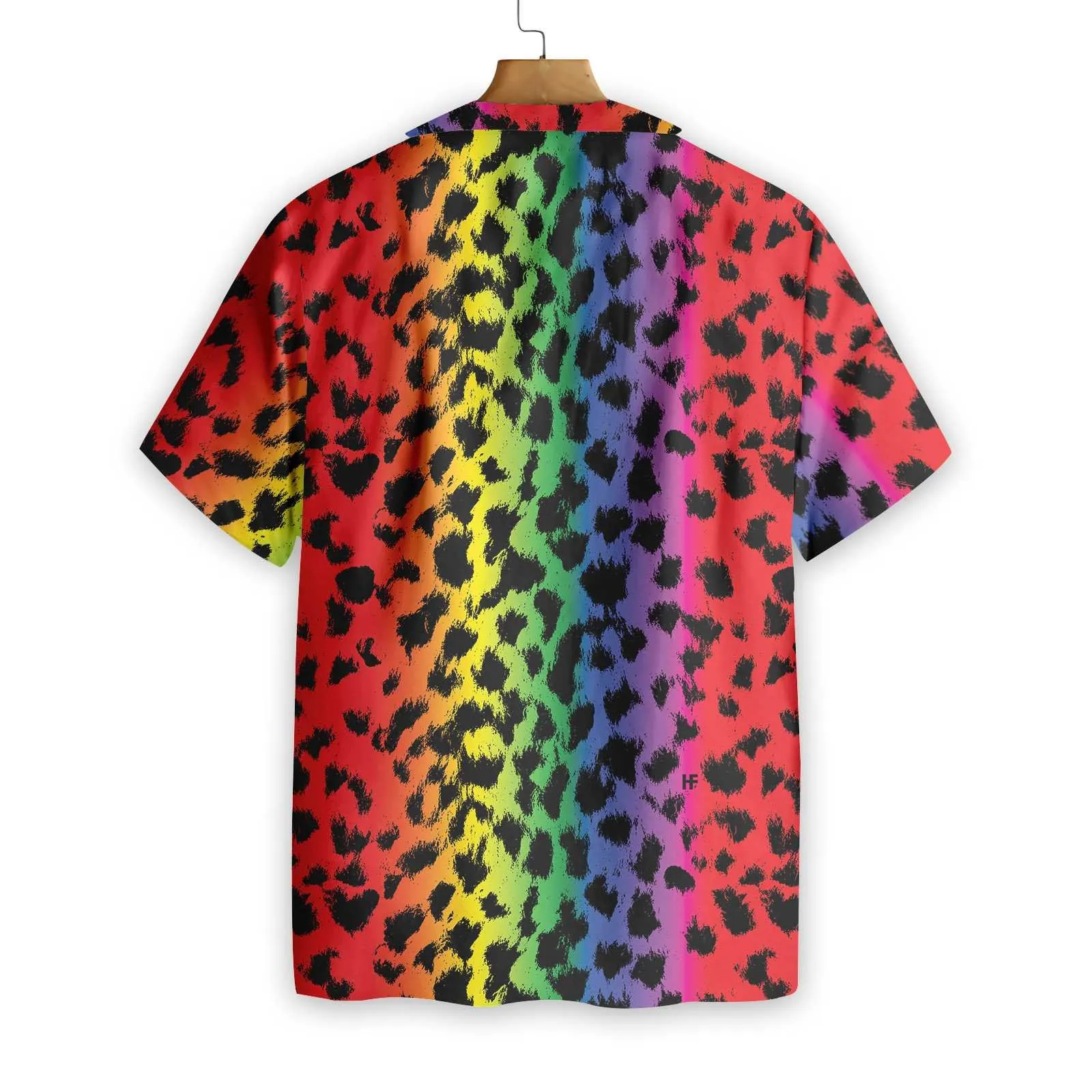 3D Shirt For Gay, Cool Leopard Skin With Rainbow Color LGBT Hawaiian Shirt