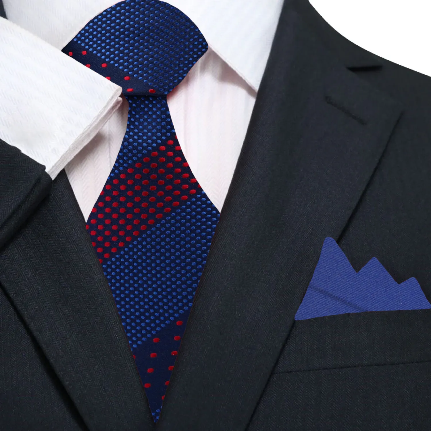 Accolades Blue & Red Polka Necktie