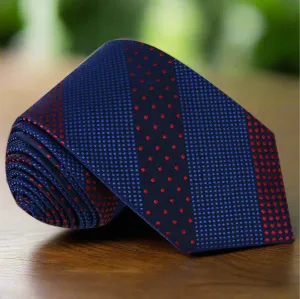 Accolades Blue & Red Polka Necktie