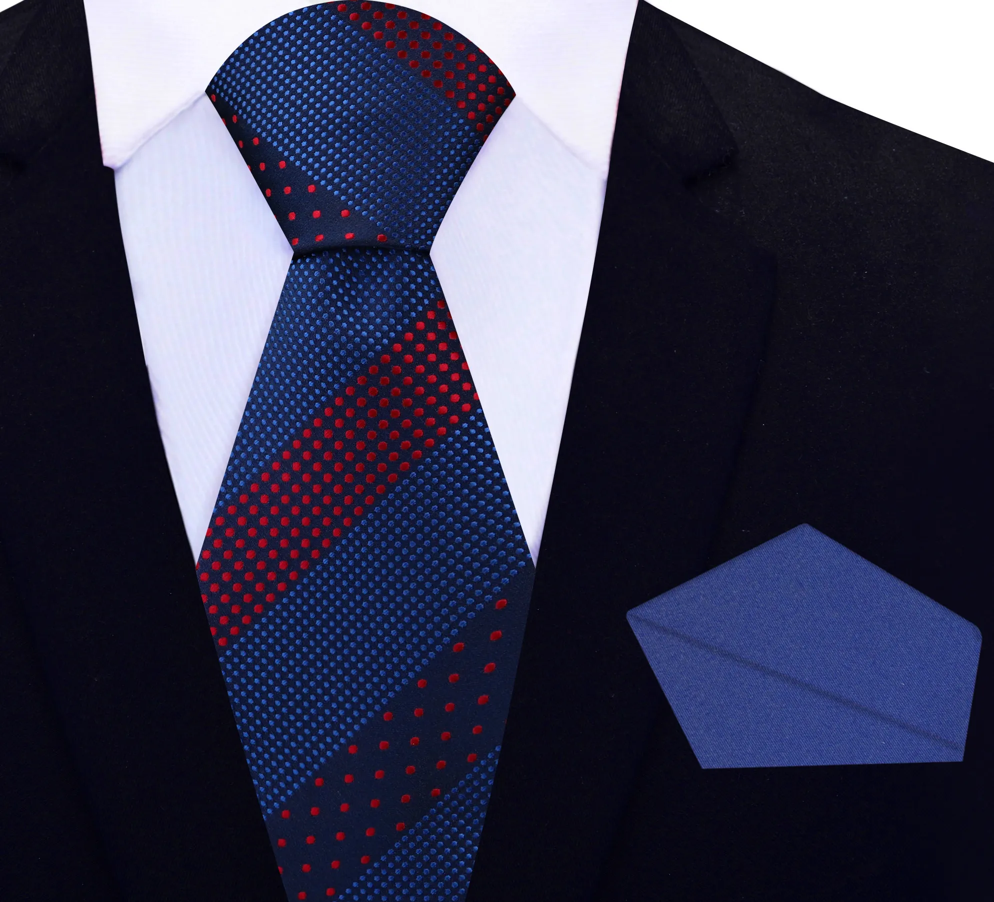 Accolades Blue & Red Polka Necktie