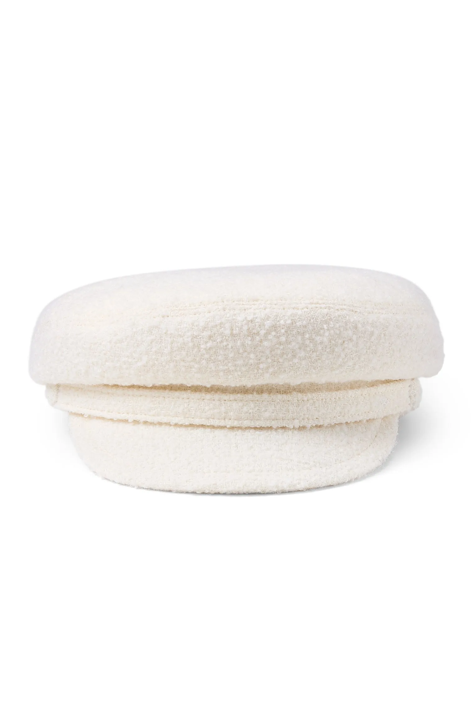 Ahoy White Boucle Cap