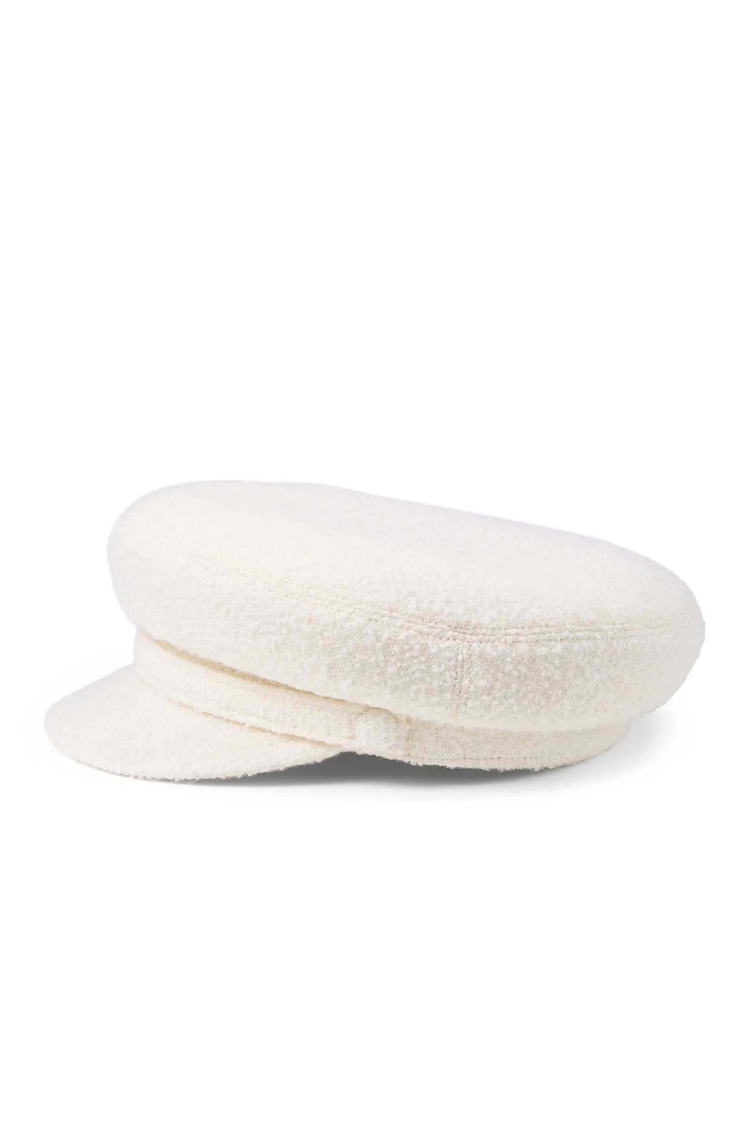 Ahoy White Boucle Cap