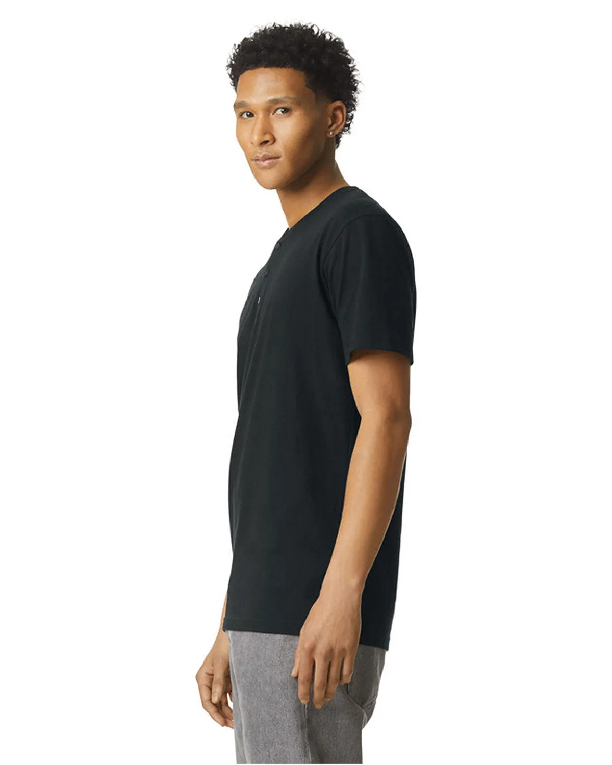 American Apparel Men's CVC Henley T-Shirt