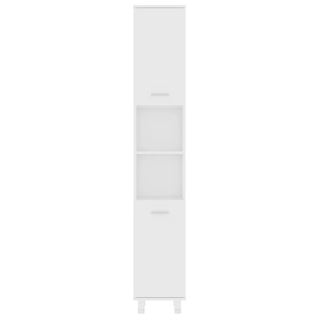 Bathroom Cabinet White 30x30x179 cm Chipboard