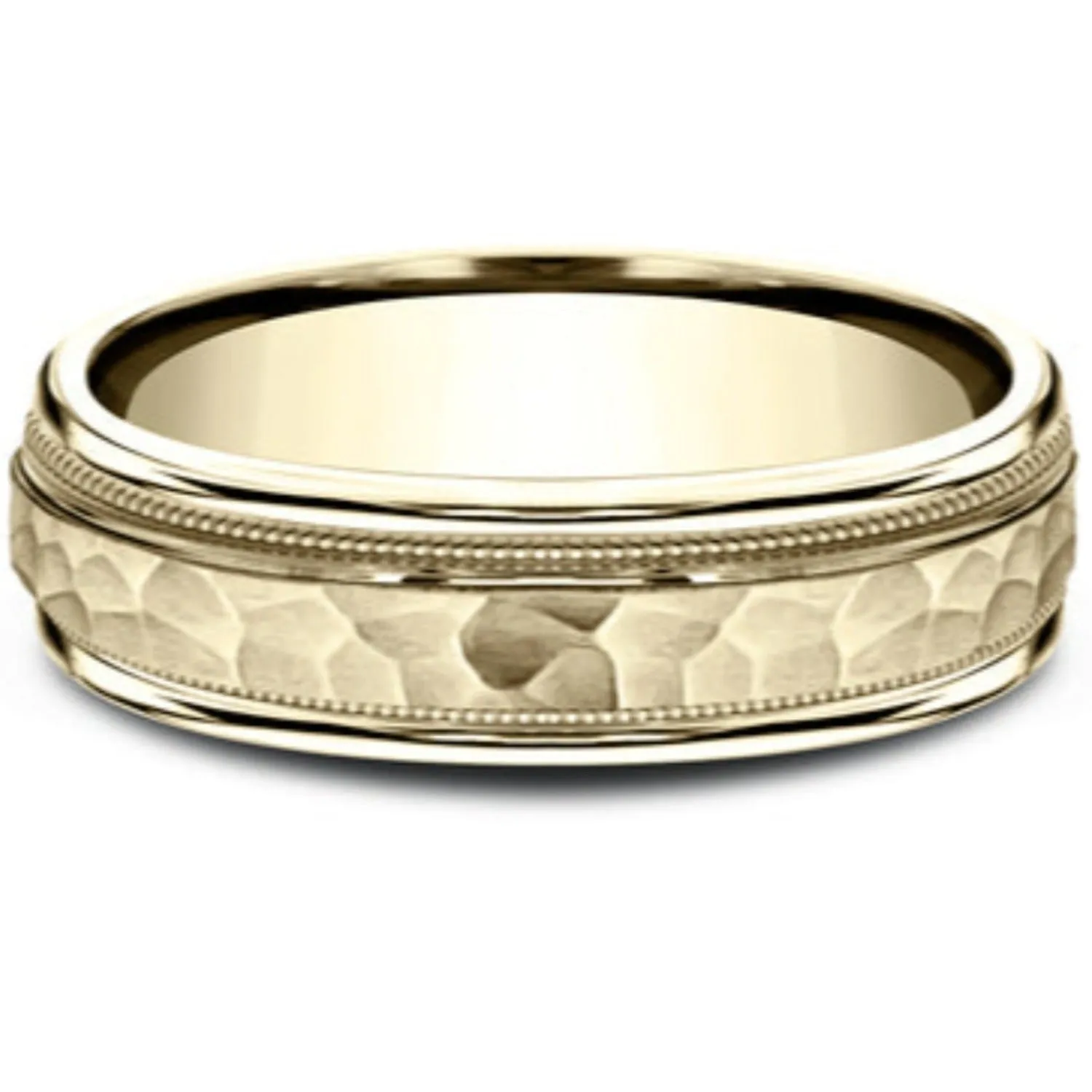 Benchmark Comfort-Fit Hammered Wedding Ring