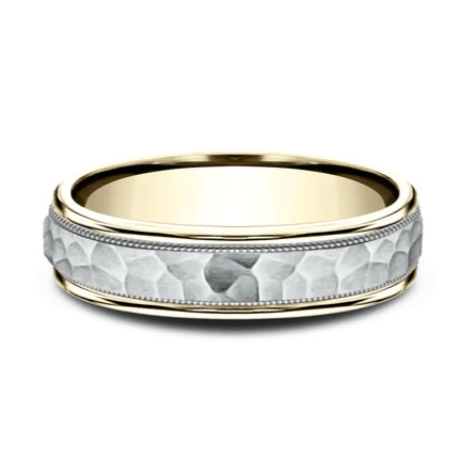 Benchmark Comfort-Fit Hammered Wedding Ring