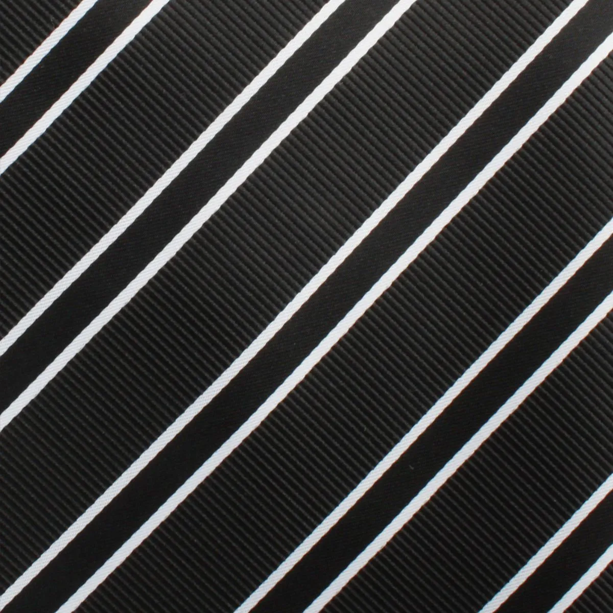 Black Double Stripe Necktie