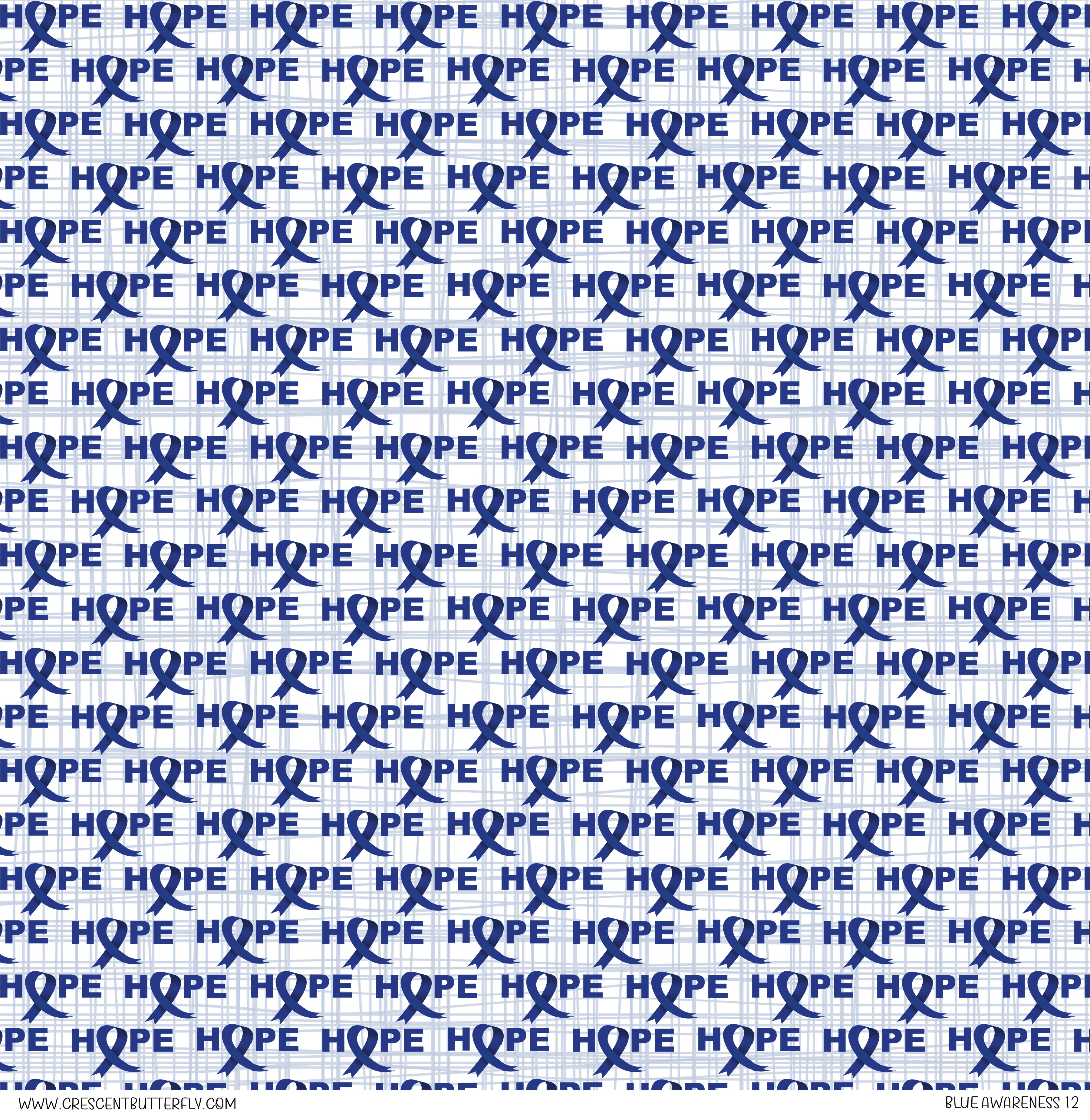 Blue Awareness 12 Vinyl Sheet/Wrap
