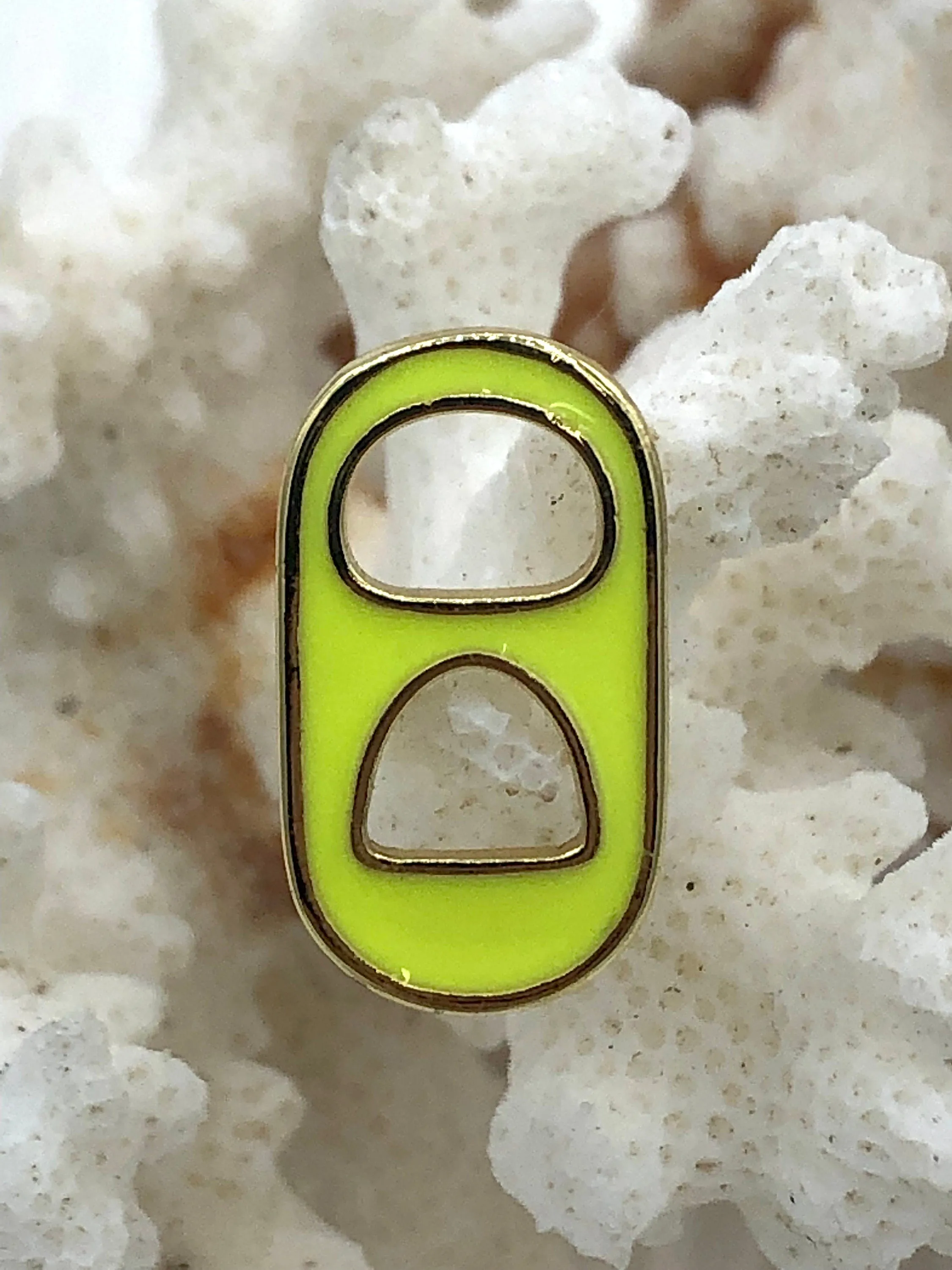Brass Gold and Enamel Soda Pop Tab Charm, Pull Tab, Soda Cap Charm, Can Tab Pendant Charm, Connector Charm, 8 choices. Fast Shipping