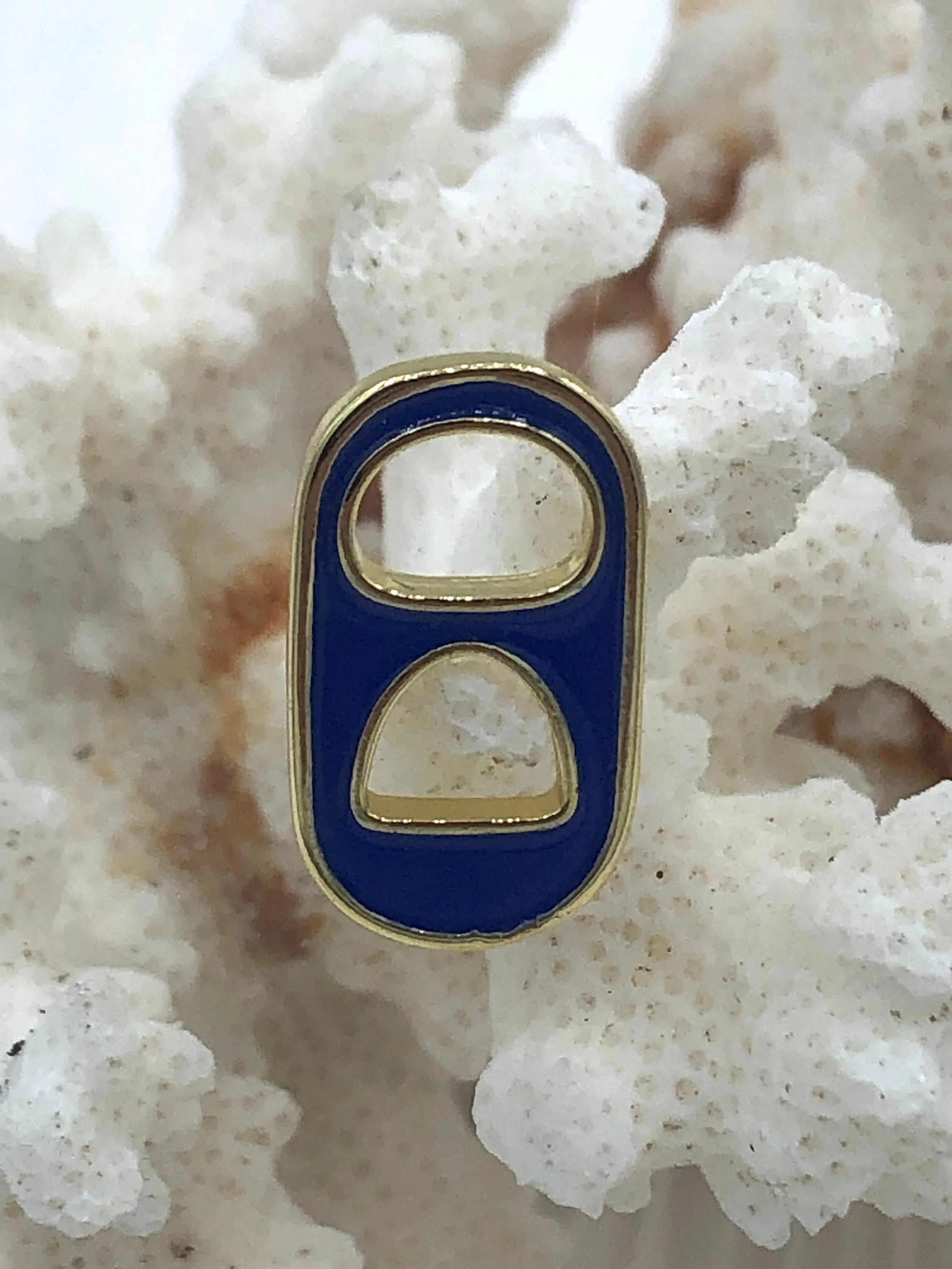 Brass Gold and Enamel Soda Pop Tab Charm, Pull Tab, Soda Cap Charm, Can Tab Pendant Charm, Connector Charm, 8 choices. Fast Shipping