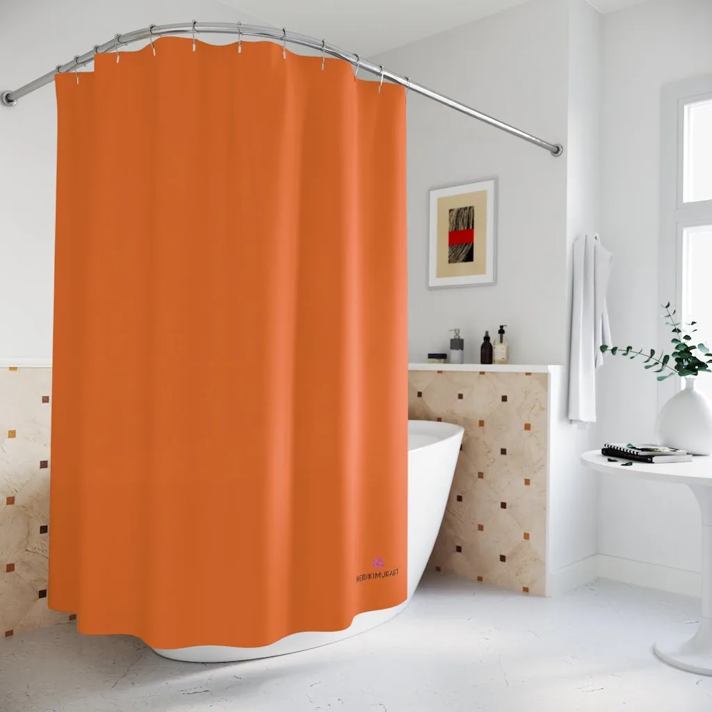 Bright Orange Polyester Shower Curtain