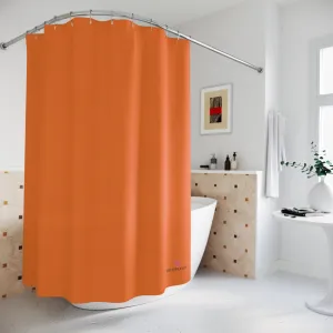 Bright Orange Polyester Shower Curtain