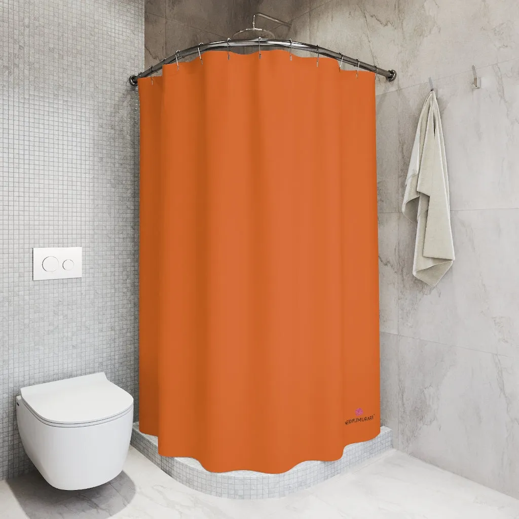 Bright Orange Polyester Shower Curtain