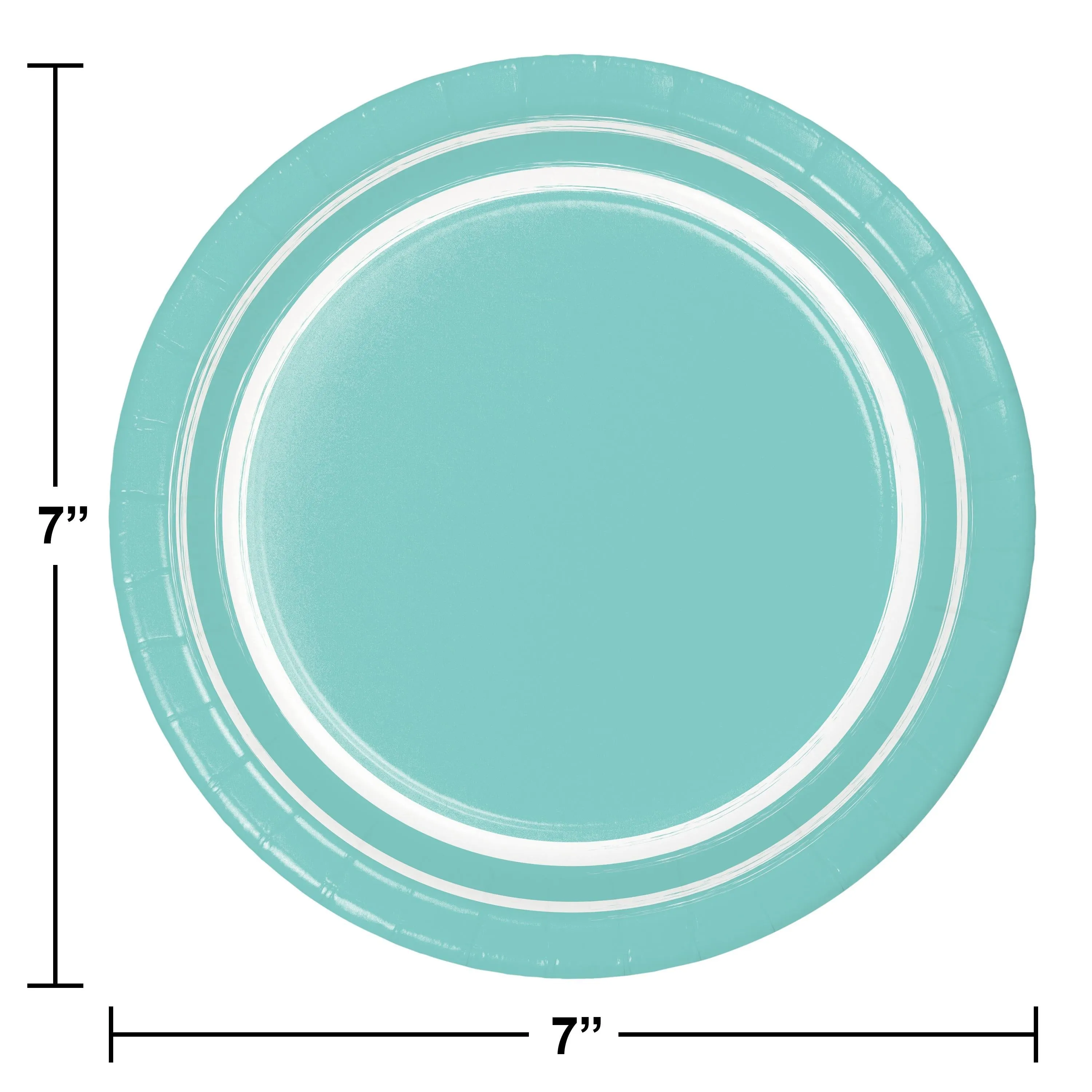 Bulk Spa Blue 10ct Sturdy Style 6.75 Inch Paper Dessert Plate (120 per Case)