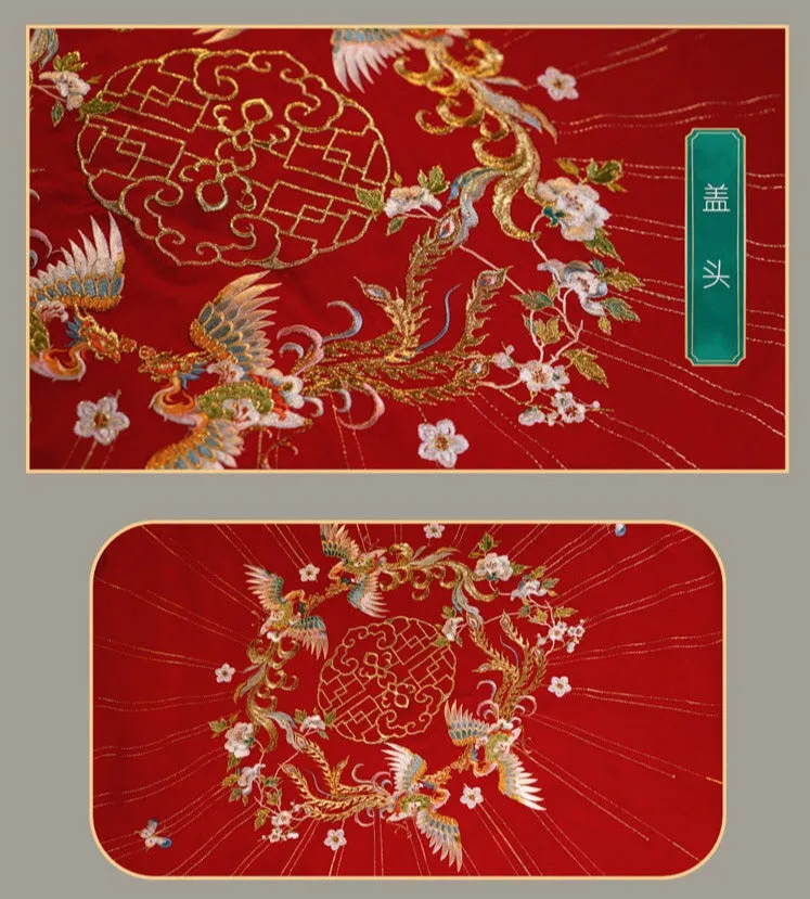 Changning 'Er 长宁贰 White Royal Embroidered Ming Wedding Gown Yuanling Mamian Deposit