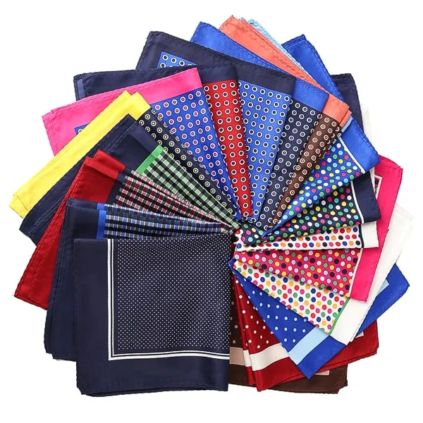 Classy Men Red Dotted Pocket Square