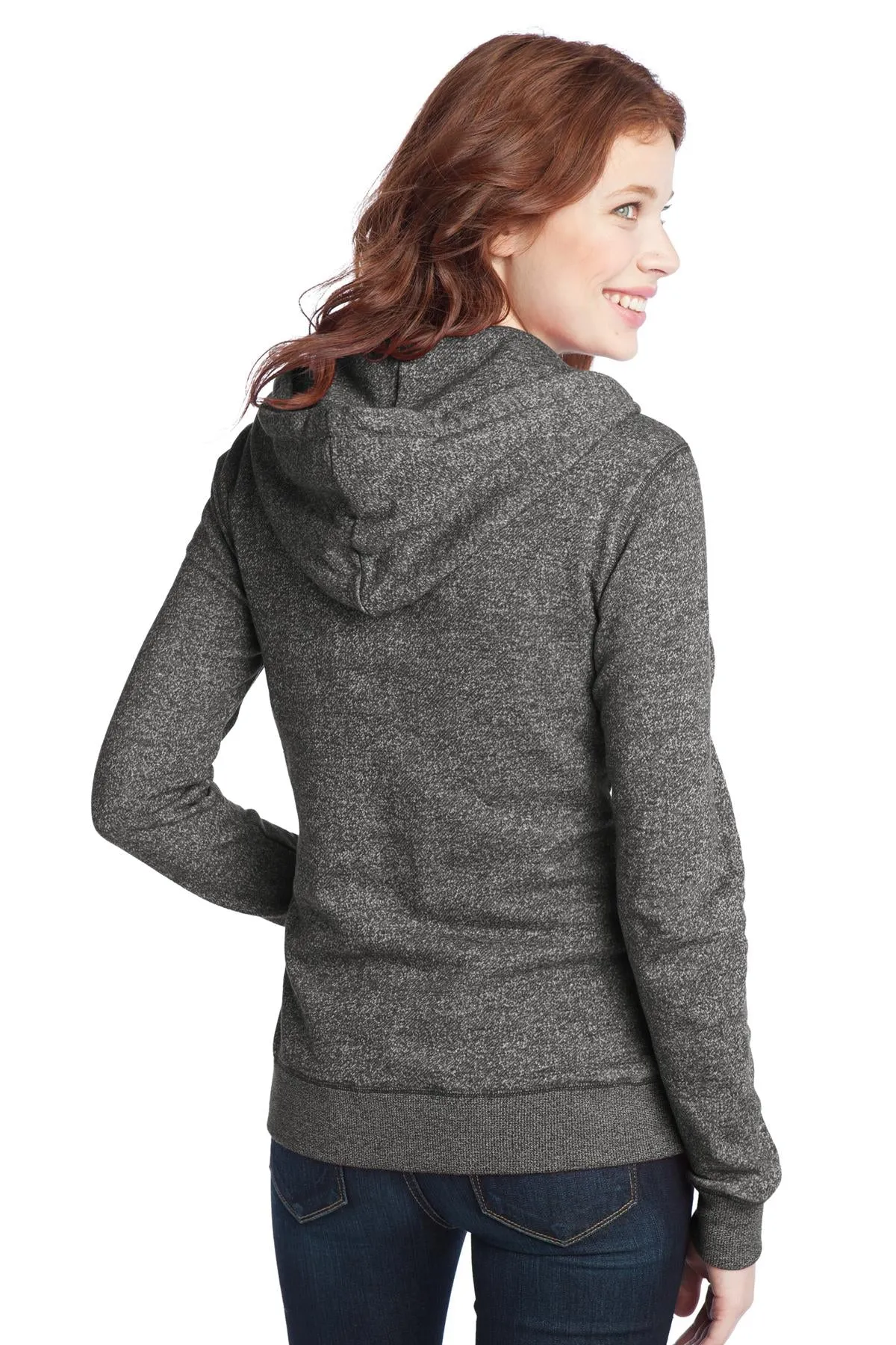 District Juniors Marled Fleece Full-Zip Hoodie DT292