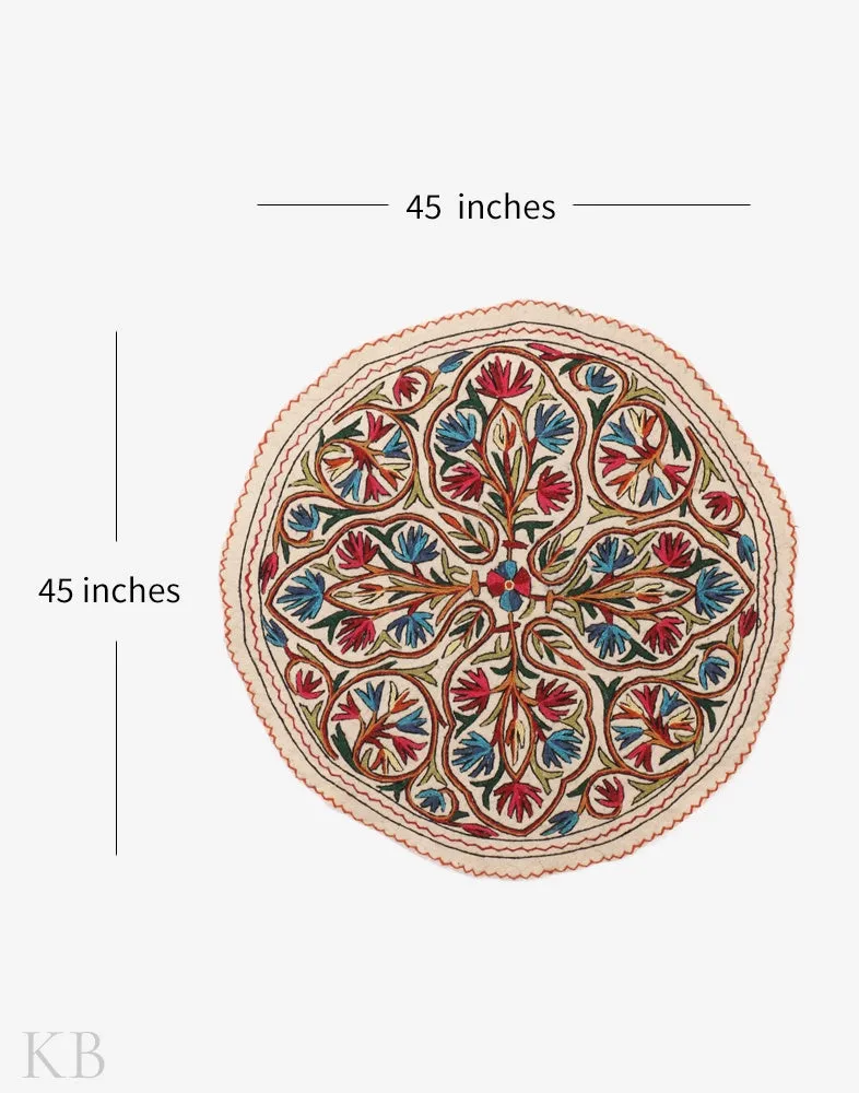 Diwan-e-Khas Quatrefoil Kashmiri Chinar Namda