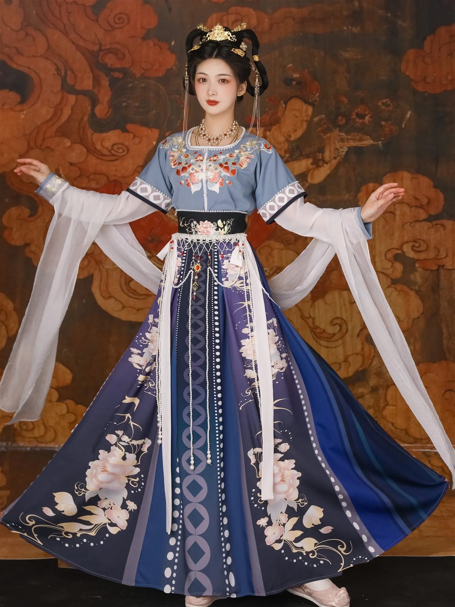 Dunhuang Fairies, Feitian Style Hanfu, Free Poet 逍遥赋