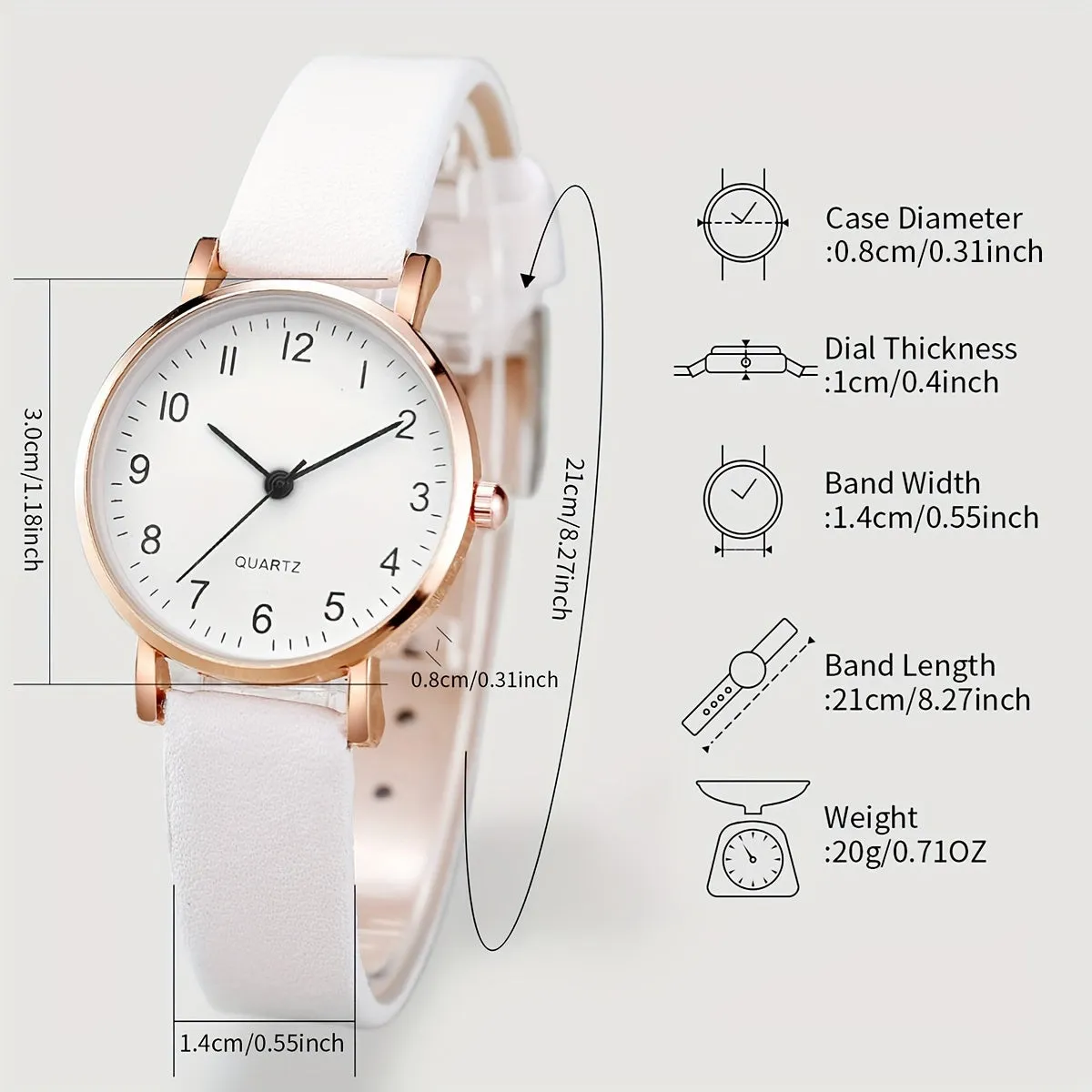 Elegant 6pc Womens Watch  Butterfly Jewelry Set Perfect Gift