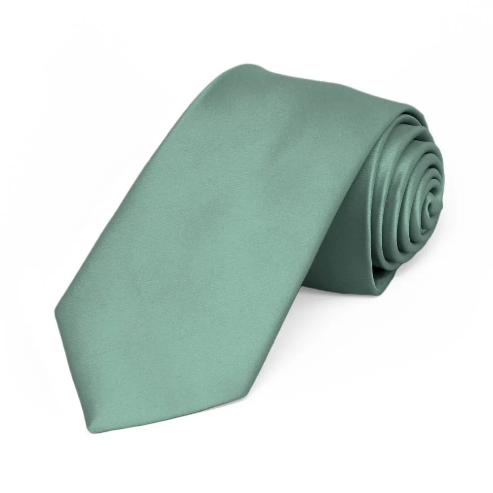 Eucalyptus Premium Slim Necktie, 2.5" Width