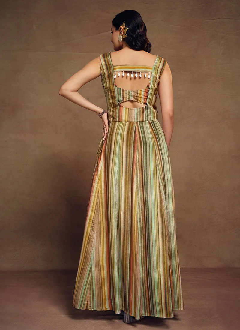 Green Multicolored Printed Co-ord Set