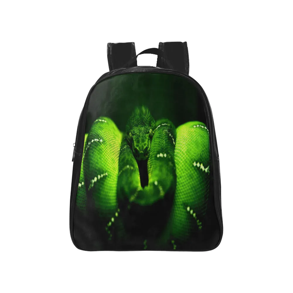 GREEN SNAKE School Backpack(Medium)