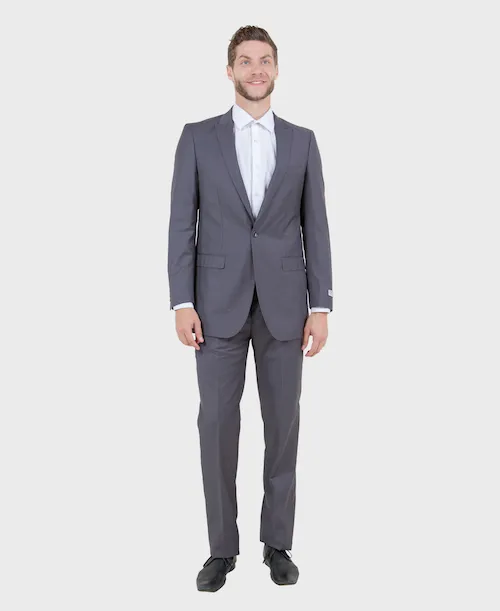 Grey One Button Slim Fit Suit
