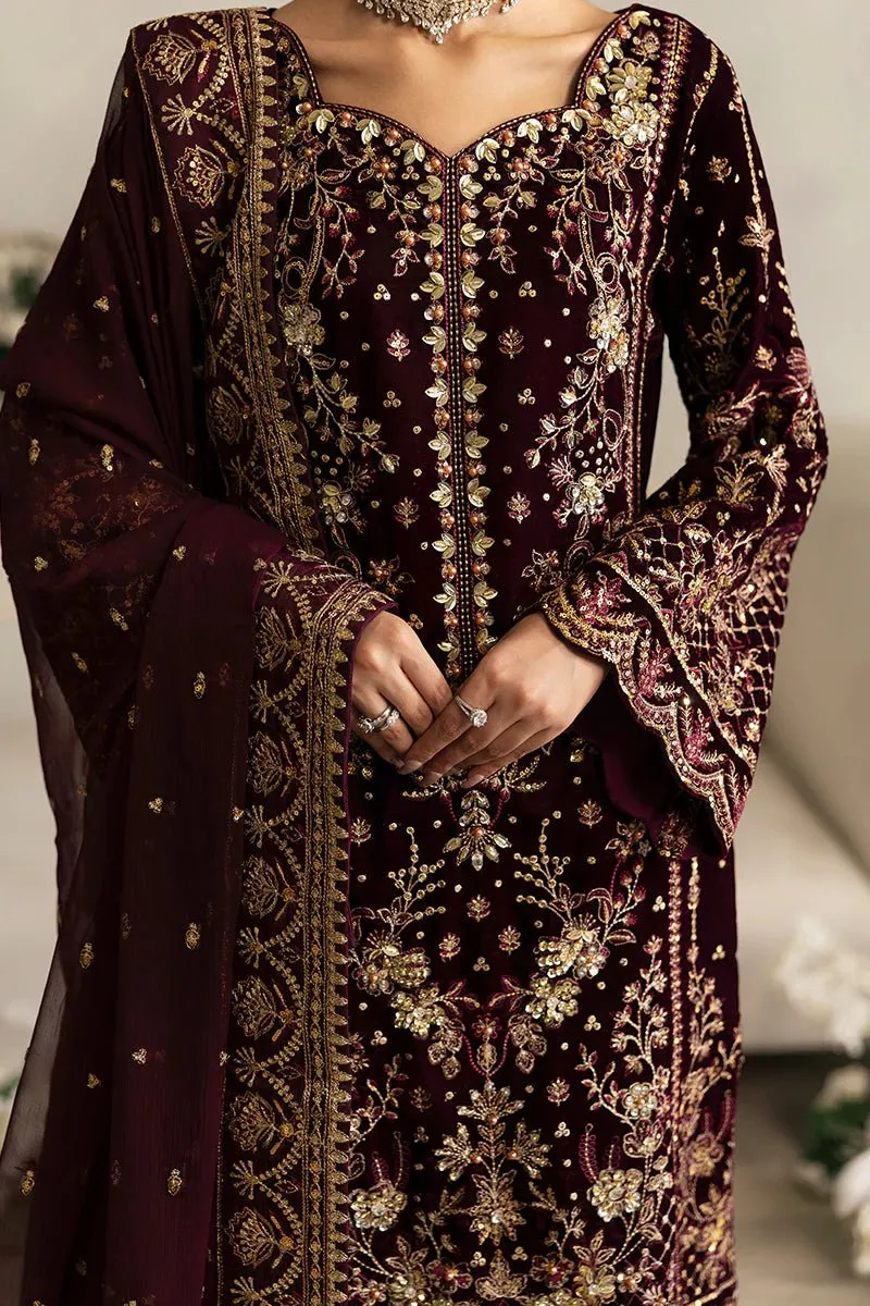 Gulaal | Celeste Unstitched Velvet '24 | Ember