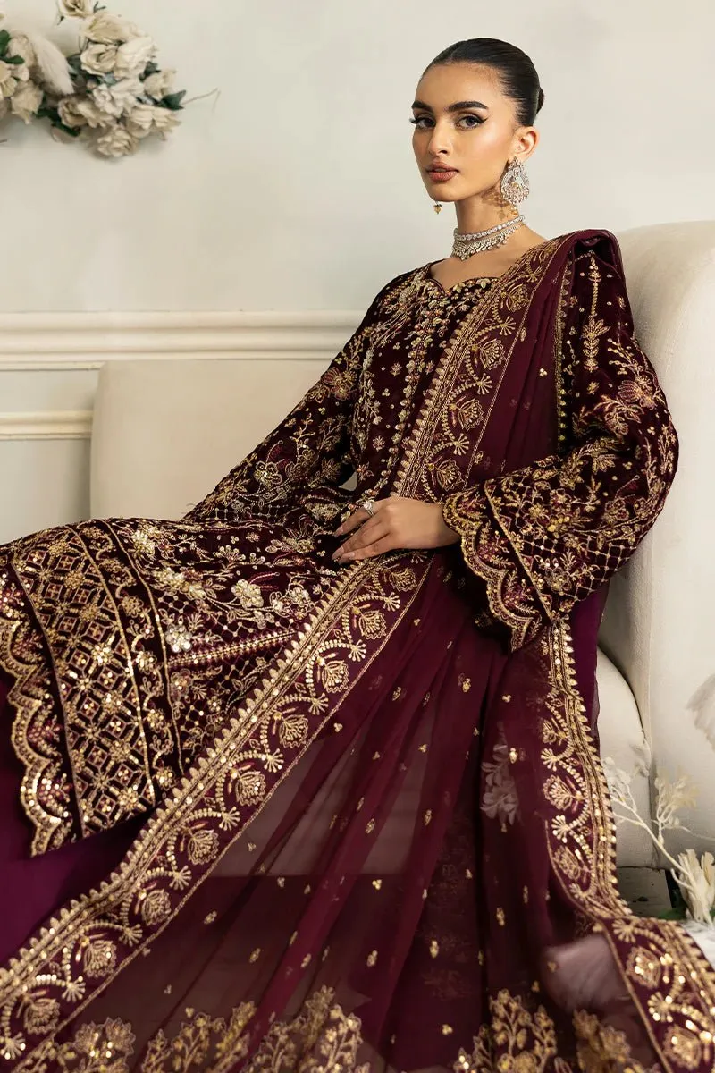 Gulaal | Celeste Unstitched Velvet '24 | Ember