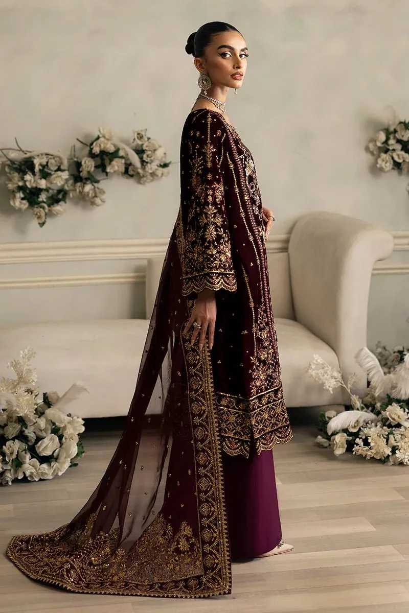 Gulaal | Celeste Unstitched Velvet '24 | Ember