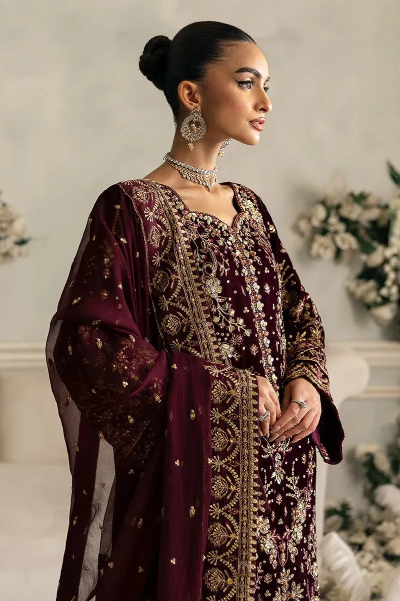 Gulaal | Celeste Unstitched Velvet '24 | Ember