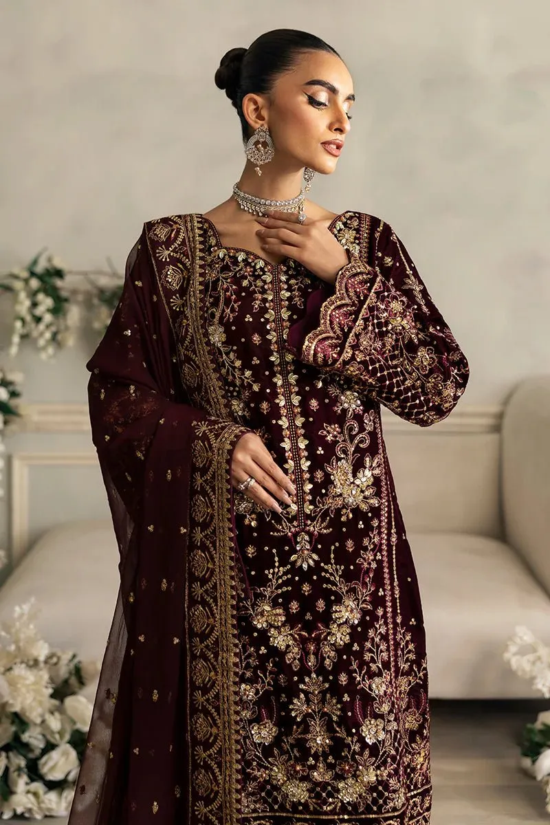 Gulaal | Celeste Unstitched Velvet '24 | Ember