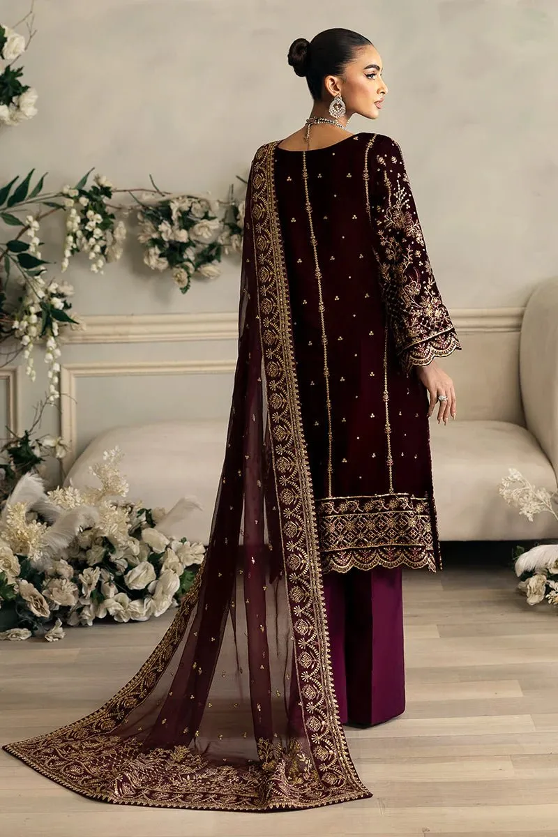 Gulaal | Celeste Unstitched Velvet '24 | Ember