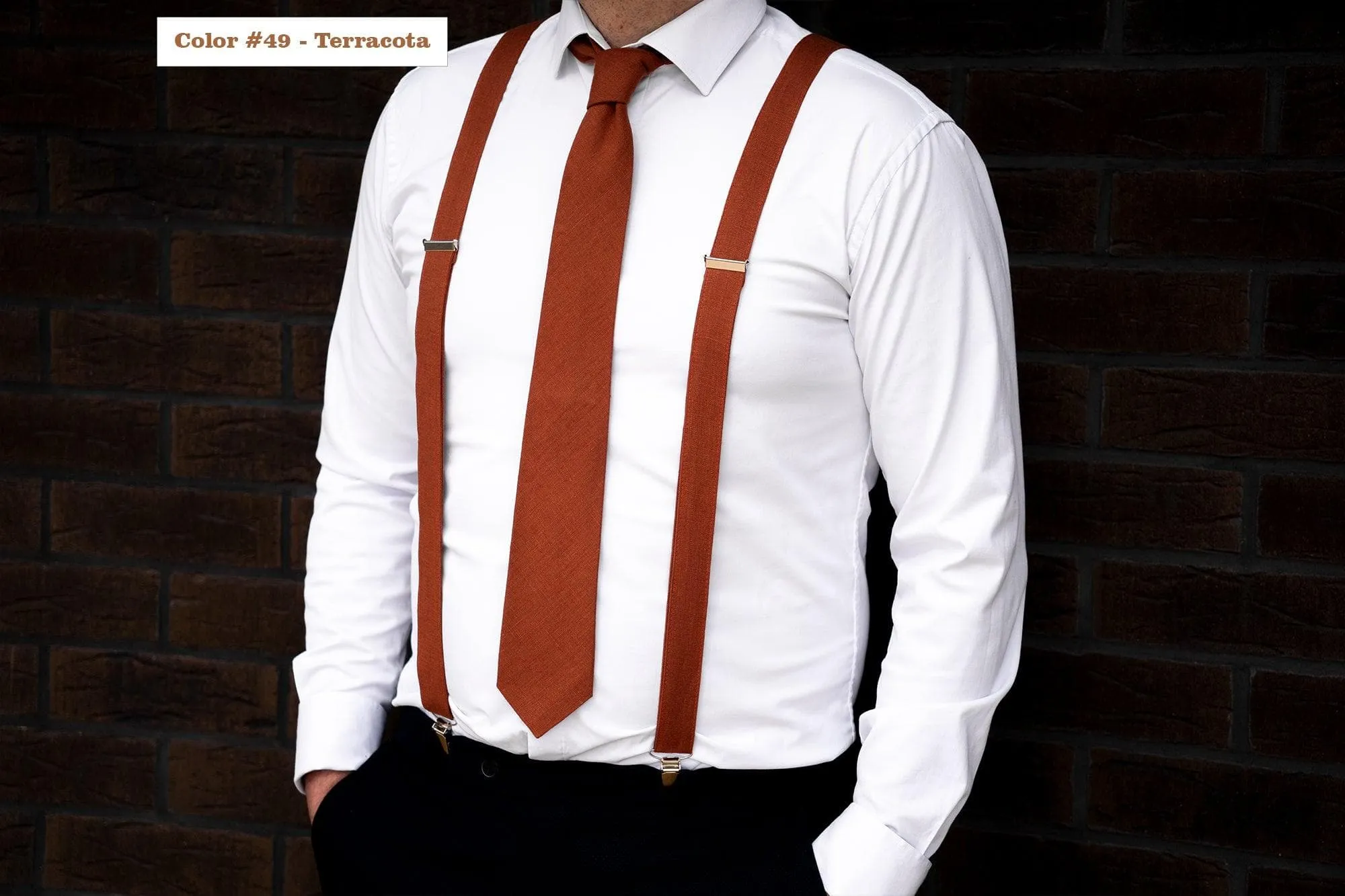 Handmade Beige Linen Necktie | Ideal Wedding Accessory