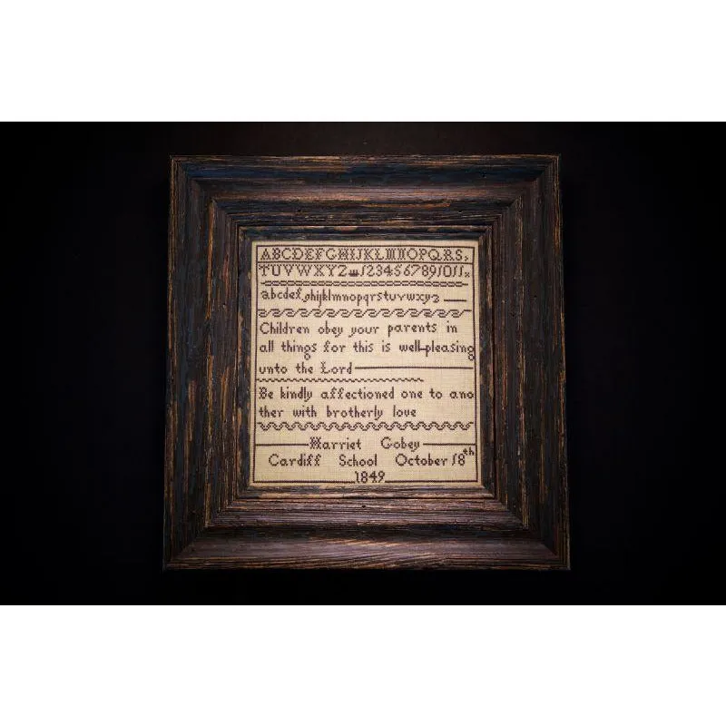 Hands Across The Sea ~ Little Gems Series - Harriet Gobey 1849 Sampler Pattern Printed Copy of PDF
