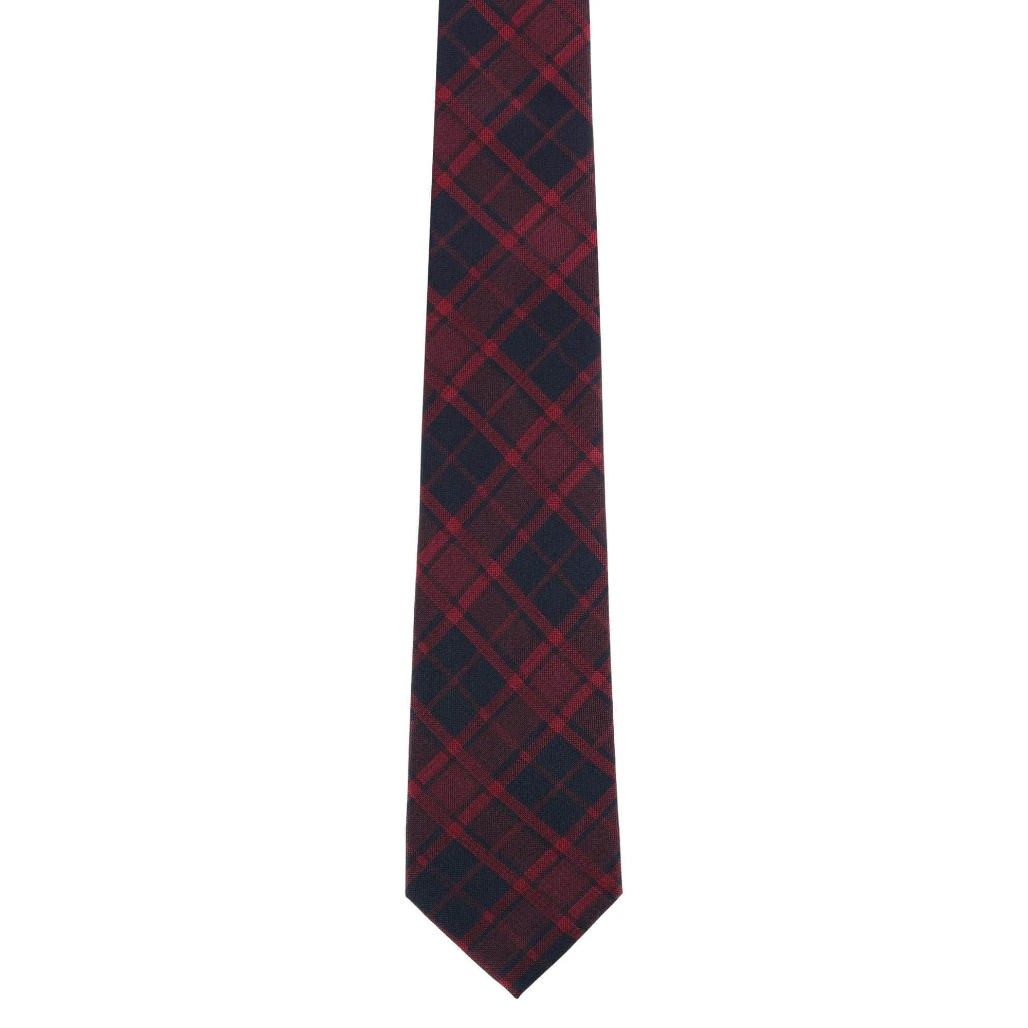 Kincade Red Blackwatch Plaid Silk Necktie