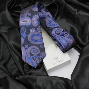 Kovove Blue Paisley Neck Tie For Men