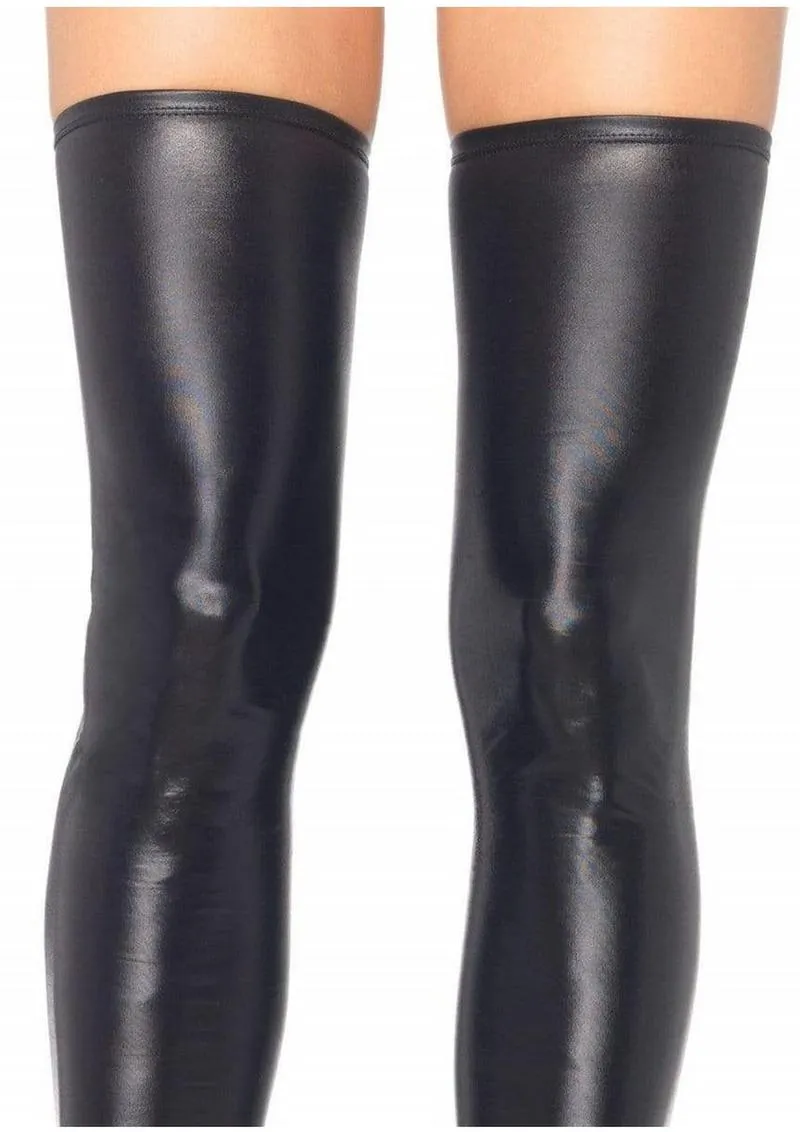 Leg Avenue Wet Look Thigh Highs