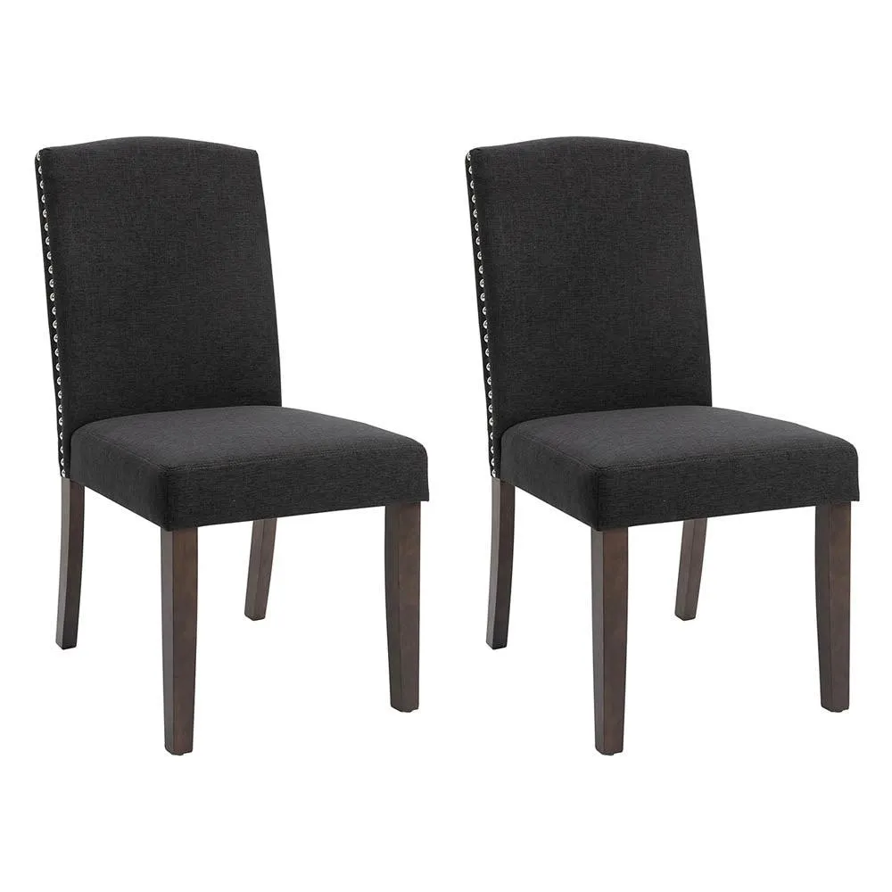 Lethbridge Dining Chair Set of 2  Charcoal