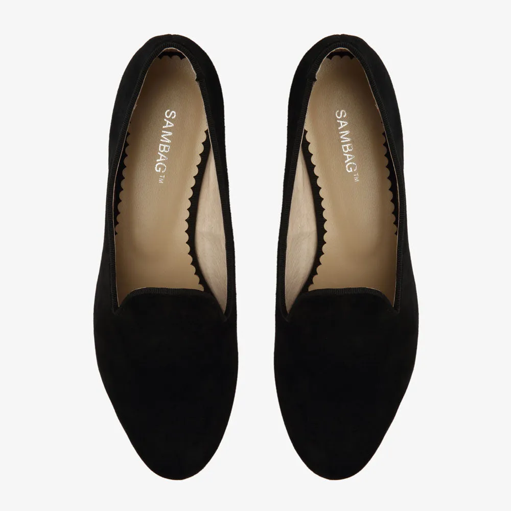 Lola Black Suede Loafer