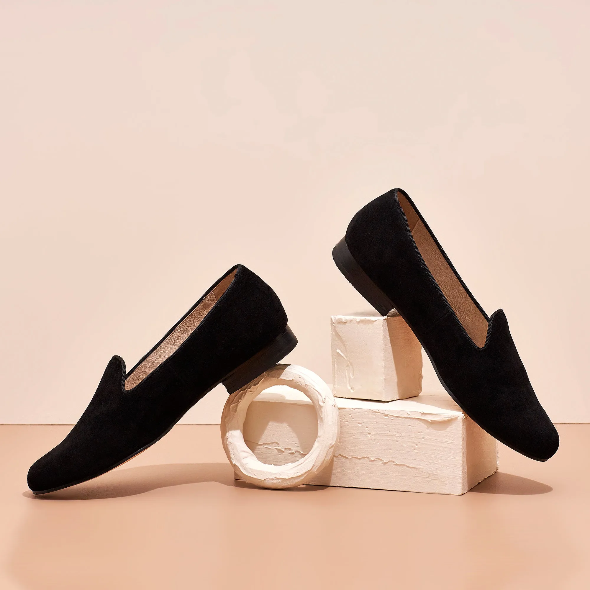 Lola Black Suede Loafer