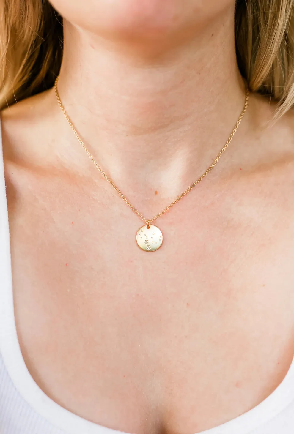 Lucky Feather Zodiac Necklace - Virgo