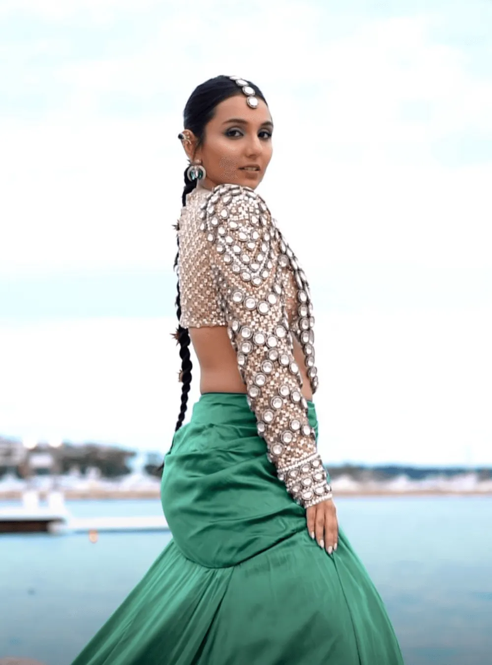 Masoom Minawala Wearing Le Palmier Earrings