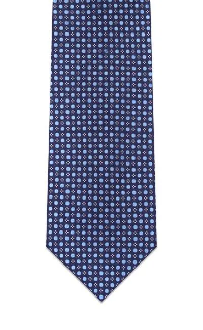Navy Blue Pindot Tie