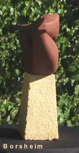 On HOLD ~ Lip Service Big Mouth Tie Business Pun Mixed Stone Sculpture