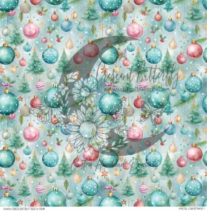 Pastel Christmas 1 Printed Vinyl Sheet/Wrap